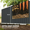Galvanized Raised Garden Bed, Deep Rot Planter Box, Outdoor Garden Bed with Plant Labels, 5' x 2' x 2', Dark Grey