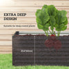 5' x 3' x 2' Raised Garden Bed, Galvanized Planter Box for Growing Flowers, Herbs and Vegetables, Dark Grey