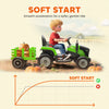 Qaba 12V Kids Ride On Tractor with Trailor, Remote Control, Music, Lights, Shifter, for Kids Ages 3-8 Years, Green