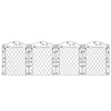Outdoor Metal Garden Fence Panels, Border Edging for Yard, Patio, 4 Pack, Wavey Vines