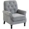 Accent Chair, Mid-Century Modern Armchair with Thick Padded Seat, Spring Cushion, Solid Wood Legs