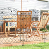 Outdoor Metal Garden Fence Panels, Border Edging for Yard, Patio, 4 Pack, Wavey Vines