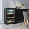 3.2 Cu.Ft Beverage Fridge, 128 Can Drink Fridge with Glass Door, Auto-Defrost and LED Light for Soda, Beer, Black
