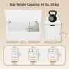Large Storage Box Storage Trunk Cabinet Container with Lid and 2 Safety Hinges, White