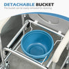 3-in-1 Shower Commode Wheelchair, Transport Beside Commode Chair with Padded Seat for the Elderly, Disabled