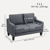 Loveseat Sofa, Modern Couch with Pocket Spring, Linen Upholstered, Thick Padded