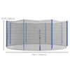 Soozier Trampoline Net Enclosure, Trampoline Netting Replacement with Zippered Entrance for 12ft Round Trampoline