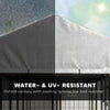 8' x 4' x 6' Outdoor Dog Kennel, Dog Kennel Outside Run with 360° Rotating Bowls, Waterproof & UV Resistant Cover, Silver