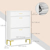 Modern Shoe Cabinet Storage 12 Pair Shoe Organizer with 2 Flip Doors Drawer and Adjustable Shelf White