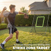 Soozier 4 x 5.7ft Volleyball Rebounder Net with Strike Zone, Baseball Lacrosse Training Net for Pitching and Fielding