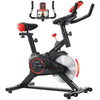 Soozier Upright Exercise Bike, Magnetic Resistance Stationary Bike with LCD Display, Indoor Cycling Bike for Home w/ Adjustable Resistance, Comfortable Seat Cushion