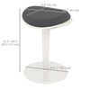 Standing Desk Stool, Ergonomic Wobble Chair, Adjustable Leaning Stool for Office Desks, with Rocking Motion, Black