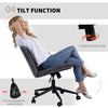 Criss Cross Chair with Wheels, Wide Office Chair with No Arms, Adjustable Height, Tilting, Grey