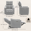 Power Recliner Chair, Chenille Upholstered Recliner Chair with USB Ports, Footrest