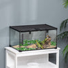 Glass Reptile Terrarium with Thermometer, Water Basin, Full View Visually for Lizards, Horned Frogs, Snakes, Spiders