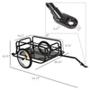Folding Bicycle Cargo Trailer Utility Bike Cart Travel Luggage Carrier Garden Patio Tool New, Black