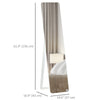 Full Length Mirror for Bedroom, Free Standing Dressing Mirror, Wall Mirror with Wood Frame, 15