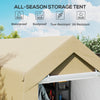 7' x 12' Outdoor Storage Shed Portable Garage with Roll-up Door for Motorcycle, Bike, Garden Tools