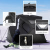 4-Person Insulated Ice Fishing Tent, Portable Ice Fishing Shelter with Ventilation Windows, Carry Bag, Two Doors and Anchors for Low-Temp -22℉
