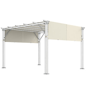 2 Pcs UV Protection Pergola Replacement Canopy, Pergola Shade Cover, Easy to Install, for 10' x 10' Pergola, Cream White