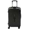 24-Inch Checked Luggage, Hardside Suitcase with Cup Holder, Corner Protection, Double Spinner Wheels, TSA Lock, Black