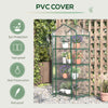 Portable Greenhouse with 4 Tier Shelves Outdoor Hot House, Steel Frame, PVC Cover, 28