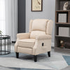 Massage Recliner Chair for Living Room, Push Back Recliner Sofa, Suede Wingback Reclining Chair with Extendable Footrest, Wood Legs, Remote Control, Side Pockets