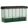 Galvanized Steel Planter Box with Crop Cage and Shade Cloth, Raised Garden Bed for Flowers, Vegs and Herbs