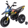 Qaba 12V Aprilia Licenced Kids Electric Motorcycle, Battery-Powered Dirt Bike with Training Wheels for Aged 3-8, Yellow