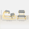 Ergonomic Kneeling Chair, Adjustable Rocking Wood Kneeling Stool, Desk Chair, Improve Posture, Grey