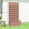 Raised Garden Bed with Trellis, Freestanding Elevated Planter Box for Climbing Vines, 28