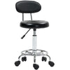 Adjustable Stool, Rolling Stool, 360° Rotate, with Backrest and Wheels, Black