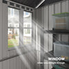8.5' x 5.5' Metal Garden Storage Shed, Outdoor Tool Storage House with Lockable Door, Vents, Sloped Roof