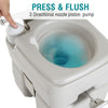 Outdoor Portable Travel Toilet Detachable Flushable Tank Easy to Use 3 Way Pistol for Camping Hiking Boating Roadtripping 5.3 Gallon (20L)