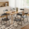 Folding Chairs 6 Pack, Plastic Foldable Chairs with Vent, Carry Hole and Steel Frame for Home, Office, Dining