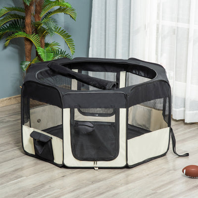 49.2-inch Soft Pet Playpen Folding Dog Pen Outdoor with Bag