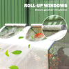 Portable Mini Tunnel Greenhouse Garden Warm House with 2 Windows Steel Frame PE Cover, 47