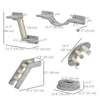 5PCs Cat Wall Shelves with Scratching Post, Ladder, Cat Bed, Jumping Platform, Perches, Toy Ball, Step
