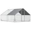 9.8' x 13.1' x 6.6' Chicken Coop Cage, Outdoor Hen House w/Cover & Lockable Door