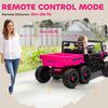 Qaba 24V 4WD Kids Ride On Truck with 6 Wheels Electric Ride On Car with Remote, Dump Bed for 3-8 Years, Green