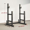 Soozier Adjustable Squat Rack, 660 lbs Multi-Function Barbell Rack for Weight Lifting and Home Gym Strength Training, Black