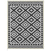 Outdoor Rug Carpet Reversible Plastic Straw Rug with LED Lights 12' x 9'