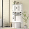 Over the Toilet Storage Cabinet, Bathroom Organizer with Adjustable Shelf, Toilet Paper Holder for Bathroom, Laundry