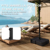Patio Umbrella Base with Wheels & Brake Heavy Duty Outdoor Umbrella Stand Holder for for 1.5