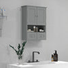 Bathroom Wall Cabinet with 2 Drawers, Modern Medicine Cabinet with 2 Doors and Open Shelf, Over the Toilet Storage Organizer for Living Room, Kitchen，20