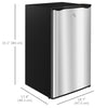 Compact Refrigerator, Mini Fridge with Freezer, Adjustable Shelf, Mechanical Thermostat and Reversible Door, Silver