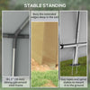 7' x 12' Outdoor Storage Shed Portable Garage with Roll-up Door for Motorcycle, Bike, Garden Tools