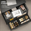 Modern Coffee Table, Lift Top Center Table with Fabric Drawers and Hidden Storage for Living Room, Distressed Black