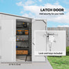 4.6' x 9' Steel Outdoor Storage Shed, Lean to Shed, Metal Tool House with Foundation Kit, Lockable Doors, Gloves and 2 Air Vents for Backyard, Patio, Lawn