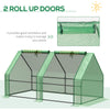 6' x 3' x 3' Portable Tunnel Greenhouse Outdoor Garden Mini with Large Zipper Doors & Water/UV PE Cover Green